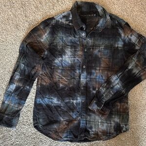 Edgar and Ash Plaid Button-Up Shirt, size medium